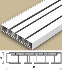 Профиль карниза 3х-рядный 2,4м потолочный для штор. ИДЕАЛ (10)